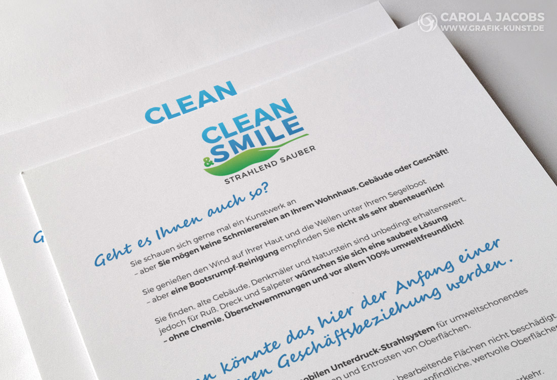 Clean & Smile – Mailing-Anschreiben